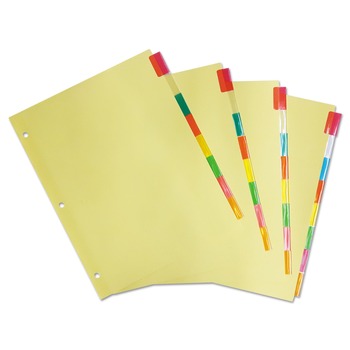 Universal UNV20840 11 in. x 8.5 in. Insertable Tab Index with 8 Assorted Tabs - Buff (24/Box)