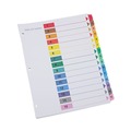 Dividers & Tabs | Universal UNV24808 11 in. x 8.5 in. 15-Tab Deluxe Table of Contents Dividers for Printers - White (6/Pack) image number 0