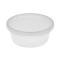 Food Trays, Containers, and Lids | Pactiv Corp. YL2508 Newspring DELTainer 1.13 in. x 2.8 in. x 1.33 in. 8 oz. Microwavable Plastic Container - Clear (240/Carton) image number 0