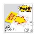 Sticky Notes & Post it | Post-it Flags 680-SH2 1 in. "Sign Here" Arrow Message Page Flags - Yellow (50-Flags/Dispenser, 2-Dispensers/Pack) image number 3