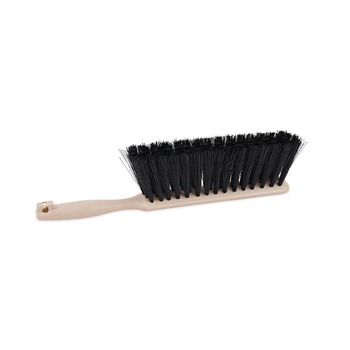 Boardwalk BWK5308 4.5 in. Brush 3.5 in. Tan Plastic Handle Polypropylene Counter Brush - Black