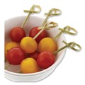 Food Service | AmerCareRoyal R803 4 in. Paper Knotted Bamboo Pick - Natural (1000/Carton) image number 4