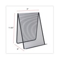 Back to School Sale | Universal UNV20027 9 in. x 8 in. x 11.63 in. Metal Mesh 35 Sheet Capacity Free Standing Document Holder - Black image number 3