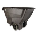 Trash Cans | Rubbermaid Commercial FG101100BLA 151 gal. 600 lbs. Capacity Plastic Structural Foam Tilt Truck - Black image number 1