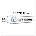 Binders | Avery 79589 Heavy-Duty 1 in. Capacity 11 in. x 8.5 in. 3 Ring Non-View Binder with DuraHinge and One Touch EZD Rings - Red image number 3