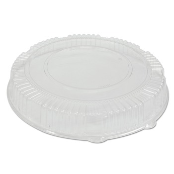 WNA WNA A16PETDM 16 in. Diameter x 2.75 in. Caterline Plastic Dome Lids - Clear (25/Carton)