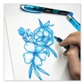 Pens | Zebra 48320 Fine 0.6 mm Fountain Pen - Blue Ink, Black/Blue Barrel (1 Dozen) image number 3