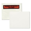 Envelopes & Mailers | Quality Park QUA46894 4.5 x 5.5 Self-Adhesive Top-Print Front Packing List Envelope - Clear/Orange (100/Box) image number 2