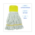  | Boardwalk BWK501WH 5 in. Headband Cotton/Synthetic Super Loop Wet Mop Head - Small, White (12/Carton) image number 7