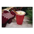Just Launched | Dart P16R 16 oz. Plastic Cold Drink Party Cups - Red (1000/Carton) image number 4
