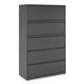 Office Filing Cabinets & Shelves | Alera 25515 42 in. x 18.63 in. x 67.63 in. 5 Legal/Letter/A4/A5 Size Lateral File Drawers - Charcoal image number 0