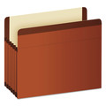 File Folders | Pendaflex 085545 5.25 in. Expansion Letter Size Premium Reinforced Expanding File Pockets - Red Fiber (5/Box) image number 0