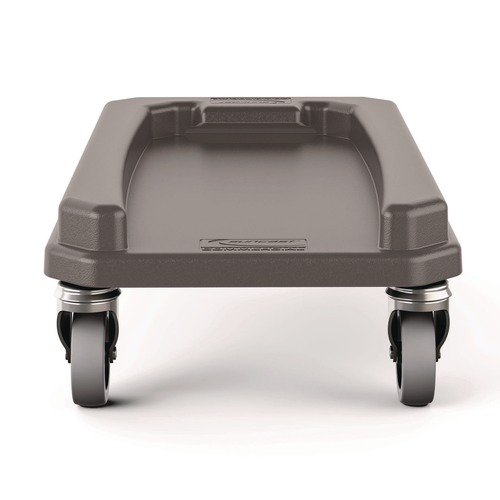 Trash & Waste Bins | Suncast Commercial TCNDOLLY 11.88 in. x 20.78 in. x 6.18 in. 23-Gallon Resin Slim Trash Can Dolly - Gray image number 0