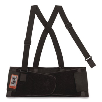 FACILITY MAINTENANCE SUPPLIES | Ergodyne 11093 ProFlex 1650 Economy Elastic Back Support Brace, Medium, 30-in to 34-in Waist, Black