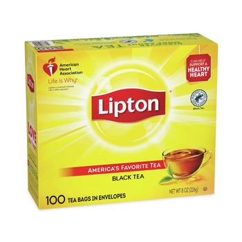 BEVERAGES AND DRINK MIXES | Lipton TJL00291 Tea Bags - Black (100/Box)