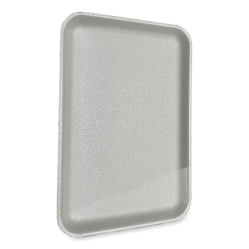 Food Trays, Containers, and Lids | GEN 1014WH 13.81 in. x 9.25 in. x 0.71 in. Foam Meat Trays - White (100/Carton) image number 0