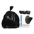 Trash Bags | Heritage X8046SK R01 Low Density 45 Gallon 40 in. x 46 in. Repro Can Liners - Black (5 Rolls/Carton) image number 1