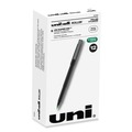 Pens | uni-ball 60154 0.5 mm Stick Roller Ball Pen - Green Ink/Black/Green Barrel/Extra-Fine (1-Dozen) image number 0