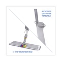  | Boardwalk BWKBWMS16MFM 59 in. Bucketless Microfiber Mop System Kit - Gray image number 3