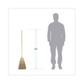 Brooms | Boardwalk BWK926YCT 56 in. Yucca/Corn Fiber Bristles Parlor Broom - Natural (12/Carton) image number 2