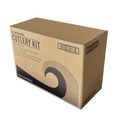 Cutlery | Boardwalk BWKCOMBO6KIT 6-Piece Fork/Knife/Napkin/Pepper/Salt/Spoon Cutlery Kit - Black (250/Carton) image number 2