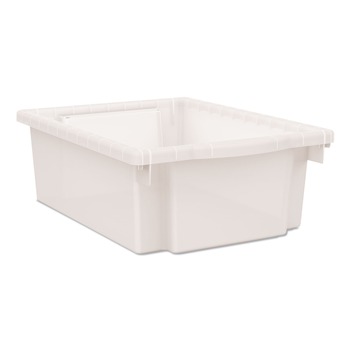 DESK ACCESSORIES AND OFFICE ORGANIZERS | HON HFMBIN6 Flagship 12.75 in. x 16 in. x 6 in. 1 Section Storage Bins - Translucent White