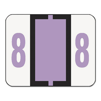 Smead 67378 1 in. x 1.25 in. 8 Numerical End Tab File Folder Labels - White (1-Roll)