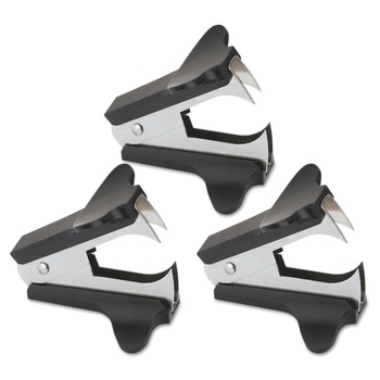 OFFICE STAPLERS AND PUNCHES | Universal UNV00700VP Jaw-Style Staple Removers - Black (3/Pack)