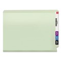 File Folders | Smead 34705 1 in. Expansion End Tab Pressboard Classification Folders with 2 SafeSHIELD Coated Fasteners - Letter Size/Gray-Green (25/Box) image number 0