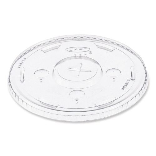 Cups and Lids | Dart L32CR Plastic Straw-Slot Cold Cup Lids Fits 30 oz. to 32 oz. Cold Cups - Clear (1000/Carton) image number 0