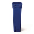 Trash & Waste Bins | Suncast Commercial TCNH2030BLR 23-Gallon Plastic Resin Slim Recycling Trash Can - Blue/White image number 2