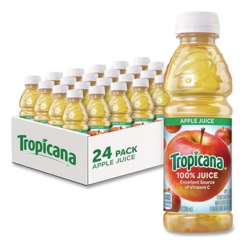 PRODUCTS | Tropicana TRO00029 10 oz. Bottle 100 Percent Juice - Apple (24/Carton)