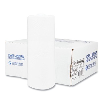 Inteplast Group S366017N 55 gal. 17 microns 36 in. x 60 in. High-Density Interleaved Commercial Can Liners - Clear (200/Carton)