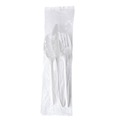Cutlery | Boardwalk BWK3KITWHPS 3-Piece Mediumweight Fork/Knife/Teaspoon Cutlery Kit - White (250/Carton) image number 1
