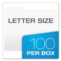 File Folders | Pendaflex 152 1/3 WHI 1/3-Cut Tabs Assorted Letter Size Colored File Folders - White (100/Box) image number 3