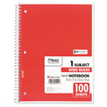 Notebooks & Pads | Mead 05514 (100) 10.5 in. x 7.5 in. Sheets 1-Subject Wide/Legal Rule Spiral Notebook - Randomly Assorted Cover Color image number 4
