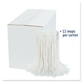 Mops | Boardwalk BWK2024RCT #24 Cut-End Rayon Wet Mop Head - White (12/Carton) image number 6