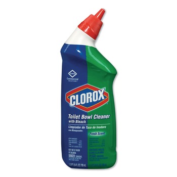 Clorox 00031 24 oz. Bottle Toilet Bowl Cleaner with Bleach - Fresh Scent
