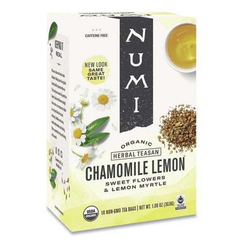 Snacks | Numi 10150 1.8 oz. Organic Teas and Teasans - Chamomile Lemon (18/Box) image number 0