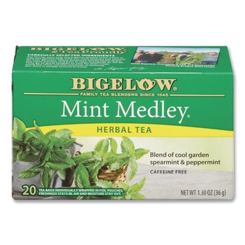 FOOD AND SNACKS | Bigelow RCB003931 Herbal Tea - Mint Medley (28/Box)