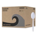 Cutlery | Boardwalk BWKTSHWPPWIW Heavyweight Wrapped Polypropylene Teaspoon Cutlery - White (1000/Carton) image number 2