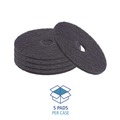 Just Launched | Boardwalk BWK4015BLA 15 in. Diameter Stripping Floor Pads - Black (5/Carton) image number 3