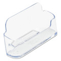 Desktop Organizers | Deflecto 70101 3.88 in. x 1.38 in. x 1.81 in. Plastic Horizontal Business Card Holder - Clear image number 1