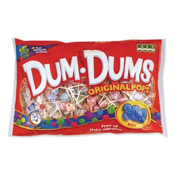 Spangler 60 Individually Wrapped Dum-Dum-Pops - Assorted Flavors (300/Pack)