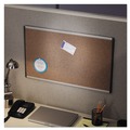 Bulletin Boards | Quartet ARCB3018 30 in. x 18 in. ARC Frame Cubicle Cork Bulletin Board - Tan Surface/Satin Aluminum Frame image number 3
