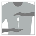 Cutlery | SOLO HSWTX-0007 Impress Heavyweight Full-Length Polystyrene Teaspoon - White (100/Box, 10 Boxes/Carton) image number 4