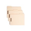 File Folders | Smead 14537 1/3-Cut Tabs Assorted 0.75 in. Expansion 2 Fasteners Letter Size Top Tab Fastener Folders - Manila Exterior (50/Box) image number 0