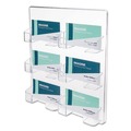Desktop Organizers | Deflecto 70601 8.5 in. x 1.63 in. x 9.75 in. Plastic 6-Pocket Business Card Holder - Clear image number 3