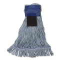 Mops | Carlisle 369418S14 36 x 6 x 3 Looped-End Cotton Mop - Medium/Blue image number 1