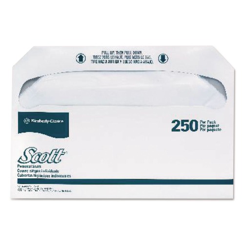 Paper & Dispensers | Scott 39000 14.5 in. x 17 in. Personal Seats Toilet Covers - White (20/Carton) image number 0